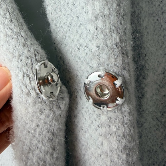 soft surroundings Plaid Hooded long gray Sweater Cardigan Women plus sz 1X Cozy - Picture 5 of 9